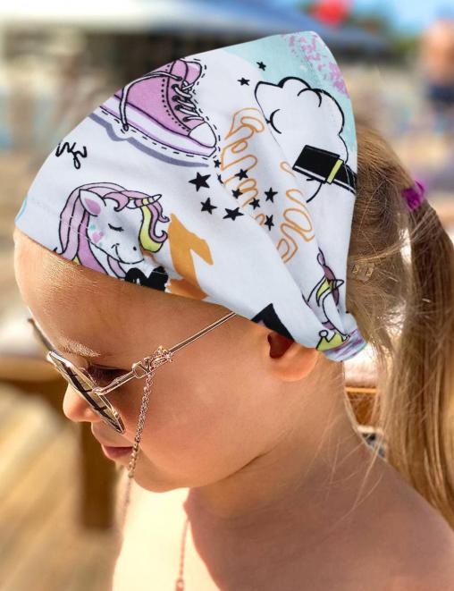 Бандана детская ХЛОПОК цв.Sweet Night Белый