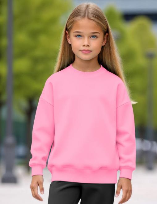 Свитшот детский  ПОВСЕДНЕВНЫЙ цв. Розовый