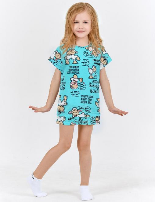 Пижама детская KETMIN DREAM БАРАШКИ цв.Бирюза (Футболка/Шорты)