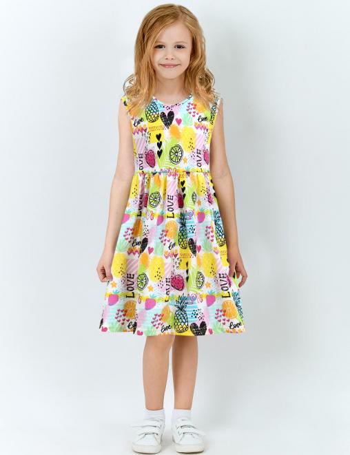 Платье для девочки KETMIN ТУТТИ ФРУТТИ цв.LOVE Лимонный