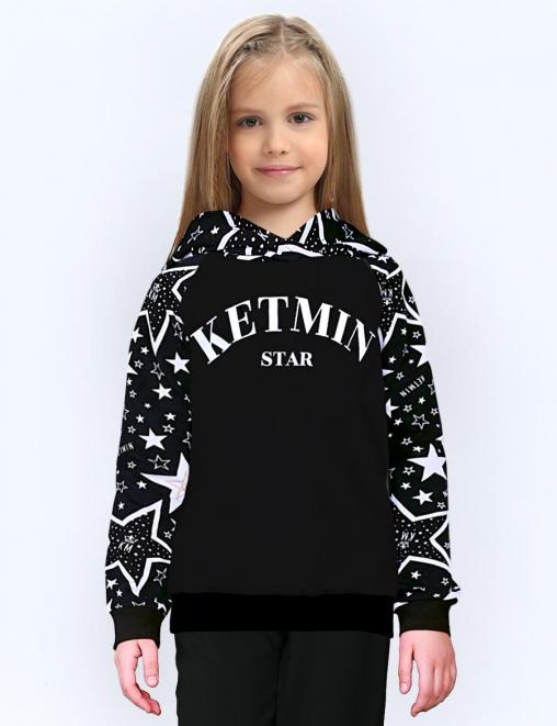 Толстовка детская KETMIN STAR реглан/принт цв.Чёрный Толстовка детская KETMIN STAR реглан/принт цв.Чёрный