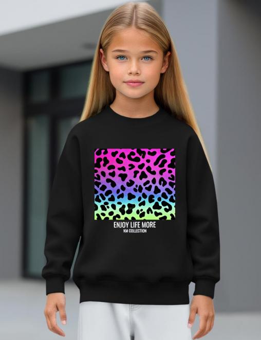 Свитшот детский KETMIN ENJOY LlFE цв.Черный Свитшот детский KETMIN ENJOY LlFE цв.Черный