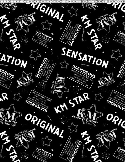 Кулирка с лайкрой ПЕНЬЕ Диджитал ш/полотно GLAMOROUS цв.Черный