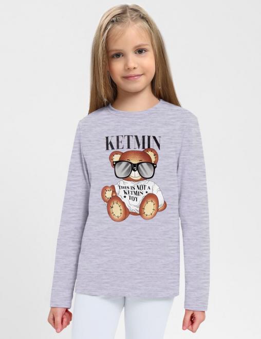 Лонгслив детский KETMIN МИШКА TOY цв.Серый Меланж