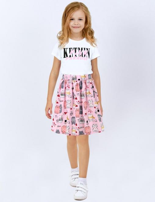 Юбка для девочки KETMIN ЛЕТНИЙ ОТДЫХ цв.Киски розовый