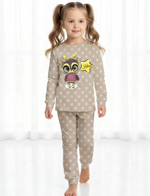 Пижама детская KETMIN HOME СОВУШЕЧКА цв.Бежевый со звёздами
