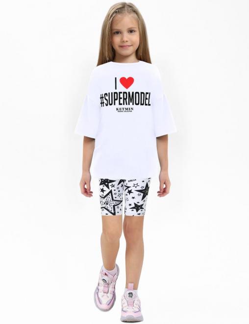 Велосипедки для девочки DG STAR KM цв.Белый Велосипедки для девочки DG STAR KM цв.Белый