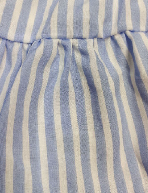 Ткань Штапель Полоса голубая new