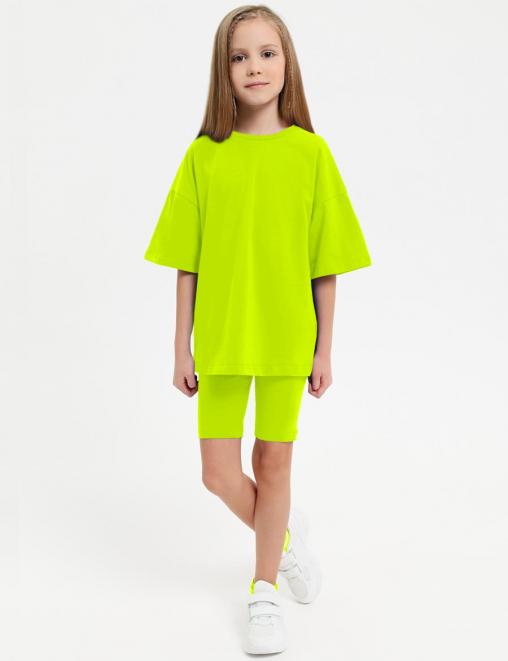 Костюм для девочки KETMIN МАЛИНА COLOR цв.Салатовый (Футболка/Велосипедки)