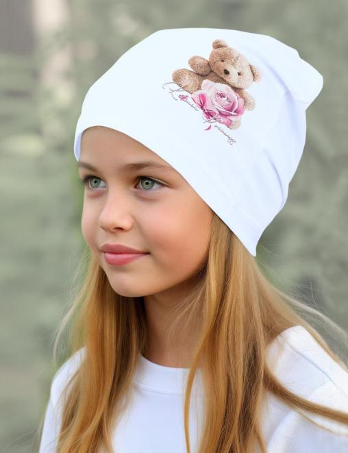 Шапка летняя Мишка ROSE цв.Белый