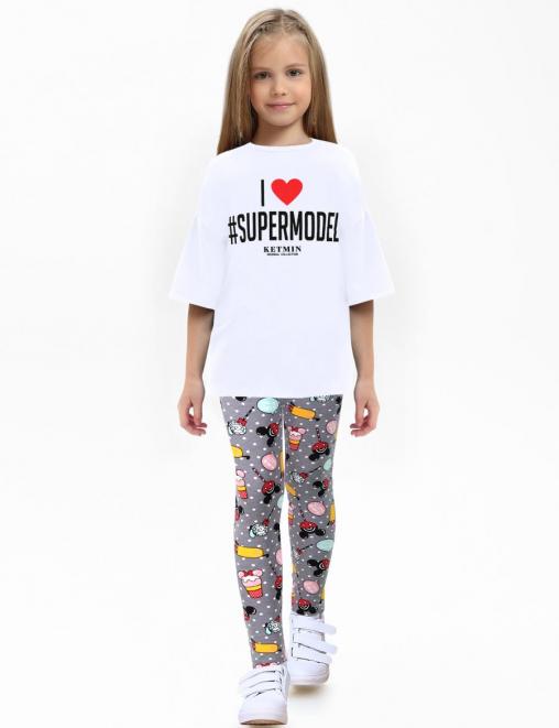 Легинсы детские KETMIN СЛАДКИЙ ПРАЗДНИК цв.Серый