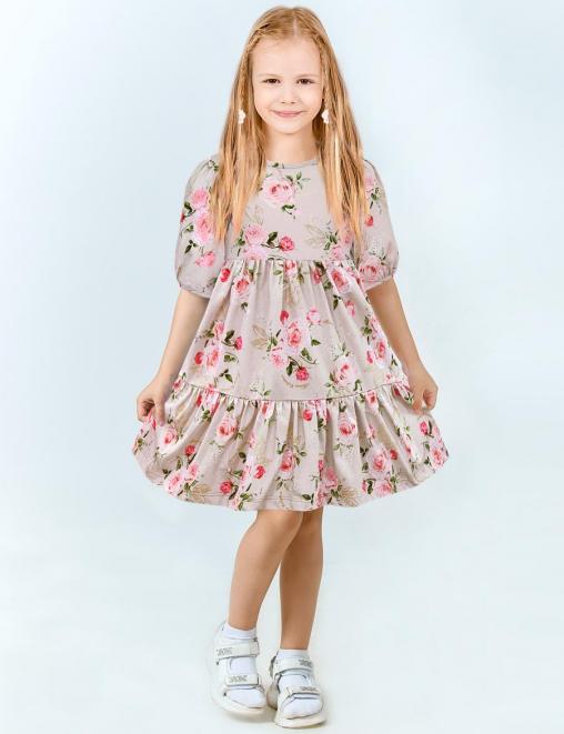 Платье для девочки KETMIN ЭФФЕКТ цв.Нежная роза Бежевый