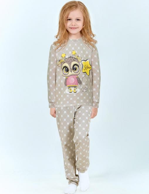 Пижама детская KETMIN HOME СОВУШЕЧКА цв.Бежевый со звёздами