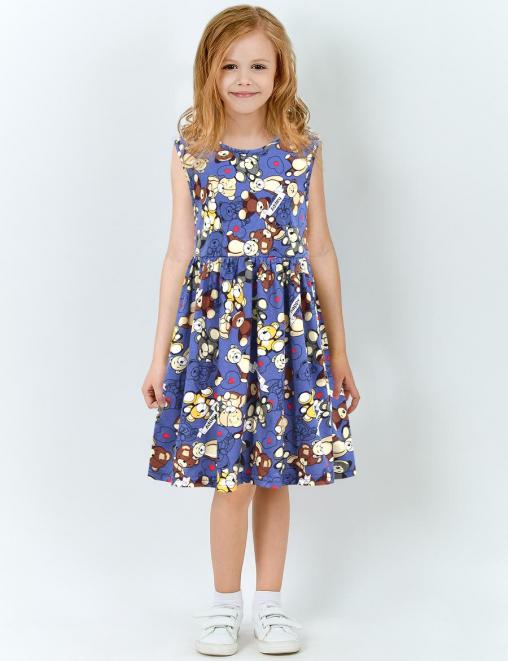 Платье для девочки KETMIN ТУТТИ ФРУТТИ цв.Плюшевые мишки синий Платье для девочки KETMIN ТУТТИ ФРУТТИ цв.Плюшевые мишки синий