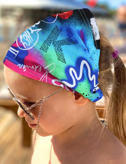 Бандана детская ПРЕМИУМ цв.Граффити Неон Черный