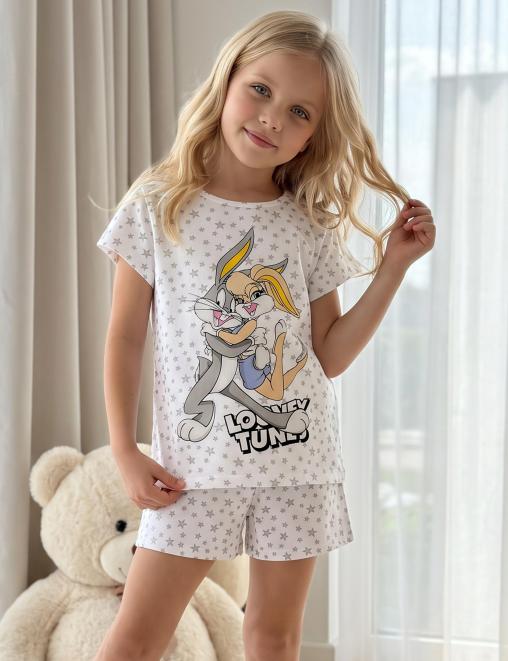 Пижама детская КОМФОРТ LOONEY TUNES цв. Белый (Футболка/Шорты)