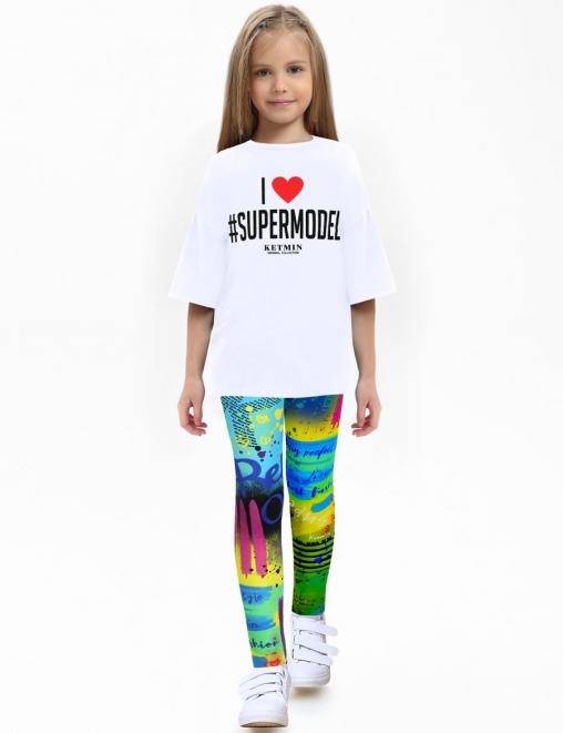 Легинсы детские PREMIUM KETMIN ГРАФФИТИ цв.Черный Неон