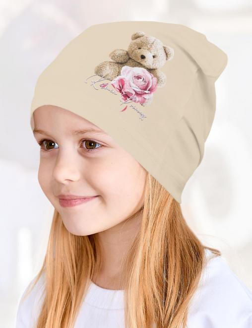 Шапка летняя Мишка ROSE цв.Бежевый