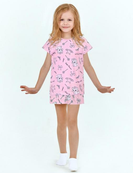 Пижама детская KETMIN DREAM КИСКА Princess цв.Розовый (Футболка/Шорты)