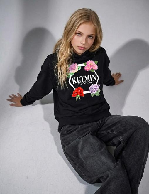 Худи для девочки KETMIN COLLECTION цв.Чёрный