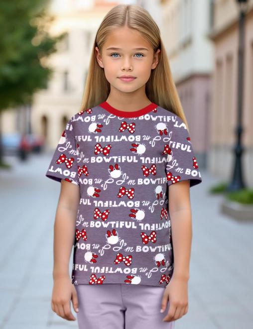 Футболка детская KETMIN HOME RS рис.BOWTIFUL серый