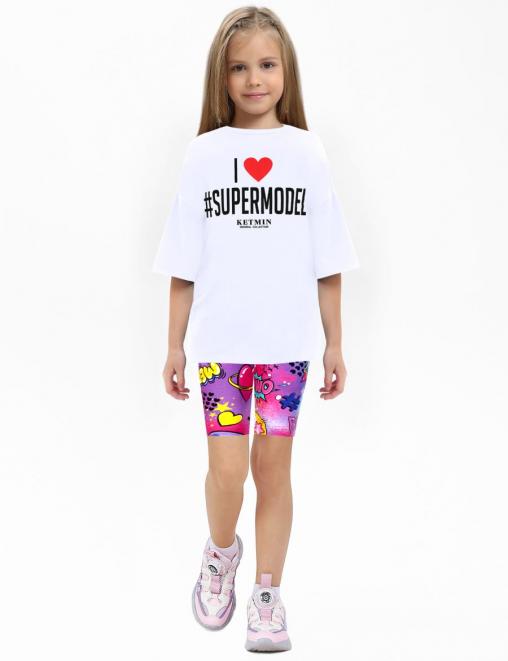 Велосипедки для девочки DG КОТИКИ цв.Фуксия Велосипедки для девочки DG КОТИКИ цв.Фуксия