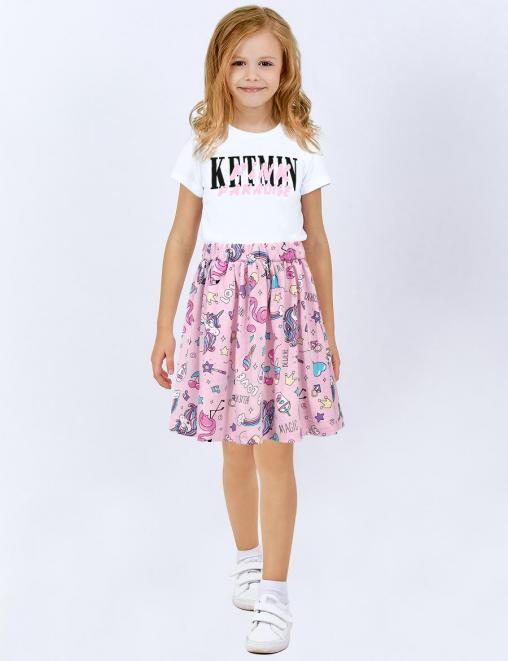 Юбка для девочки KETMIN ЛЕТНИЙ ОТДЫХ цв.Единороги MAGIC Розовый
