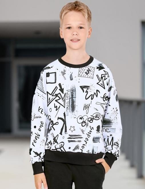 Свитшот детский KETMIN DG ГРАФФИТИ цв.Белый