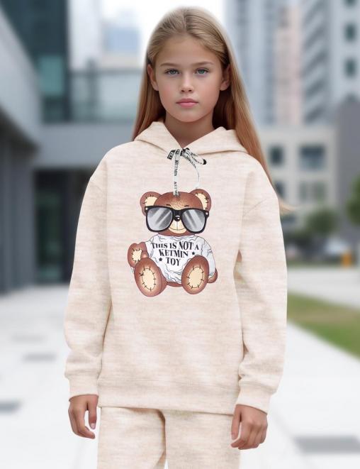 Толстовка с начёсом KETMIN МИШКА TOY цв.Бежевый Меланж