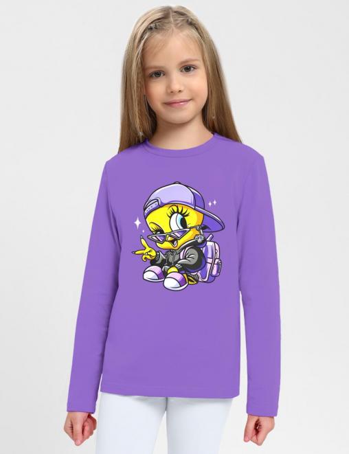 Лонгслив для девочки KETMIN ТВИТТИ цв.Фиолетовый