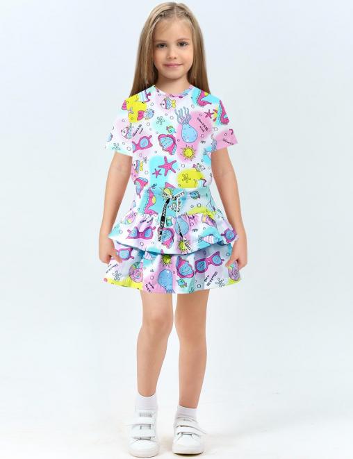 Детская юбка-шорты KETMIN BRIGHT SUMMER цв.Морская сказка