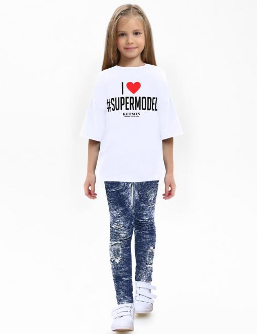 Легинсы детские KETMIN  ДЖИНС синий/ Рваный