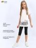Костюм для девочки KETMIN FASHION Club SPORT цв.Белый/Чёрный (Футболка/Бриджи)