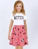 Юбка для девочки KETMIN ЛЕТНИЙ ОТДЫХ МИННИ Бантик цв. Коралл