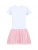 Платье для девочки KETMIN STAR mini цв.Белый/Розовый с сеткой
