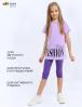 Костюм для девочки KETMIN FASHION Club цв.Сиреневый/Фиолетовый (Футболка/Бриджи)