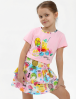 Костюм для девочки KETMIN ЕЖЕВИКА ЭКЗОФРУКТ цв.Розовый (Футболка/Юбка-шорты)