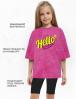 Футболка для девочки KETMIN HELLO цв.Варенка Фуксия