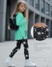 Костюм для девочки KETMIN FASHION CLUB цв.Мята/Чёрный