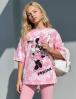 Футболка для девочки KETMIN МАЙАМИ MINNIE POSITIVE цв.Тай Дай Розовый