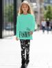 Костюм для девочки KETMIN FASHION CLUB цв.Мята/Чёрный