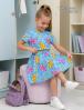 Костюм для девочки KETMIN HAPPY цв.Цветочная поляна голубой (Футболка/Юбка)