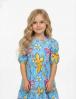 Платье для девочки KETMIN ЭФФЕКТ цв.Цветочная поляна голубой