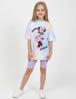 Костюм для девочки KETMIN МАЛИНА MINNIE POSITIVE цв.Тай Дай Неон/ сиреневый (Футболка/Велосипедки)