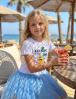 Платье для девочки KETMIN STAR MINI Light цв.Белый/Голубой с сеткой