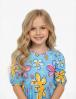Платье для девочки KETMIN ЭФФЕКТ цв.Цветочная поляна голубой