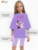 Костюм для девочки KETMIN МАЛИНА COTTON МИННИ и ДЕЙЗИ цв.Сиреневый (Футболка/Велосипедки)