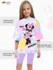 Костюм для девочки KETMIN МАЛИНА MINNIE POSITIVE цв.Тай Дай Неон/ сиреневый (Футболка/Велосипедки)