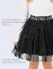 Юбка для девочки KETMIN ЭЛЕГАНТ тк.Сетка со звездами цв.Черный