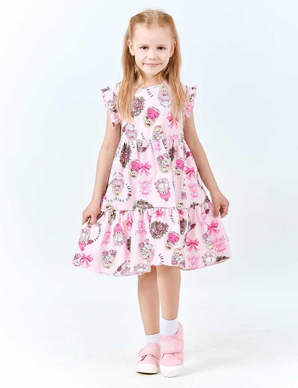 Платье для девочки KETMIN СОЛНЫШКО цв.Зайчики Розовый